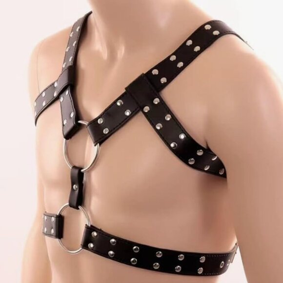 New! Harness Mens Chest Leather - Picture 2 of 4